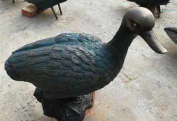 商場(chǎng)鴨子雕塑廠家 中式室內(nèi)小品 酒店仿古鴨子雕塑