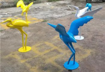 草地雀鳥雕塑廠家 公園異形小品 戶外異形雀鳥雕塑