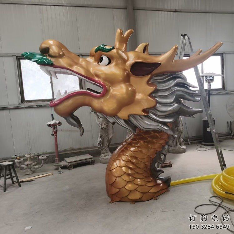 庭院水龍雕塑廠家 歐式仿真擺件 戶外噴漆水龍雕塑