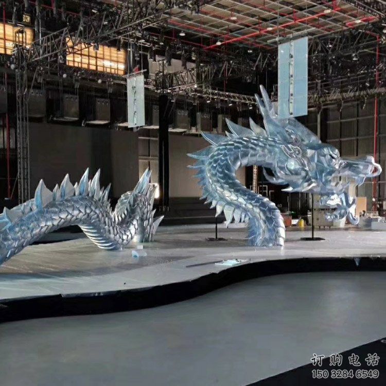 風景區水龍雕塑廠家 中式戶外擺件 大型不銹鋼水龍雕塑