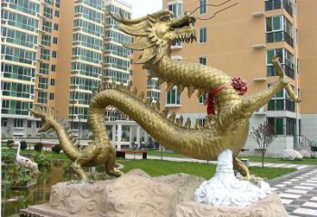 廣場(chǎng)水龍雕塑廠家 卡通噴漆小品 戶外異形水龍雕塑