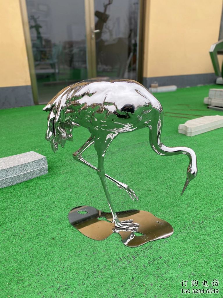 抽象鴕鳥雕塑廠家 創(chuàng)意鏡面擺件 戶外現(xiàn)代鴕鳥雕塑