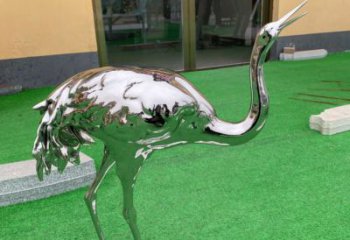 鏡面鴕鳥雕塑廠家 現(xiàn)代廣場擺件 游樂場異形鴕鳥雕塑