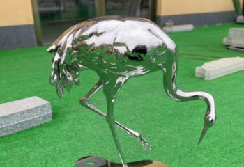 抽象鴕鳥雕塑廠家 創(chuàng)意鏡面擺件 戶外現(xiàn)代鴕鳥雕塑