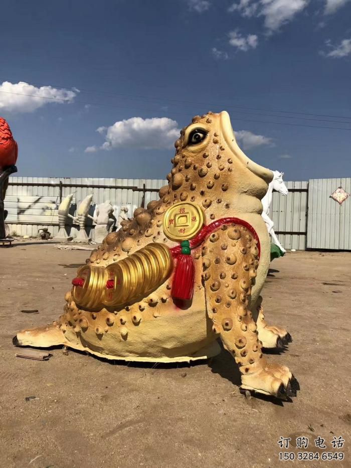 街道金蟾雕塑廠家 創意戶外小品 酒店現代金蟾雕塑