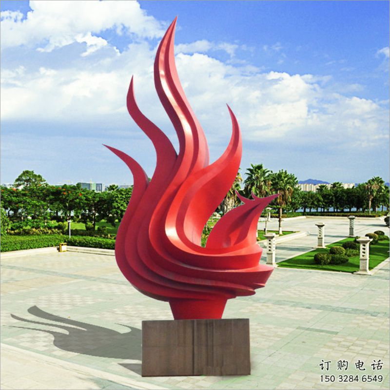 烤漆火鳳凰雕塑廠家 戶外現代擺件 廣場創意火鳳凰雕塑