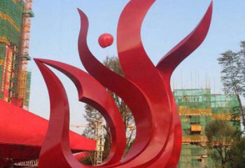 彩繪火鳳凰雕塑廠家 戶外噴漆小品 大型現代火鳳凰雕塑