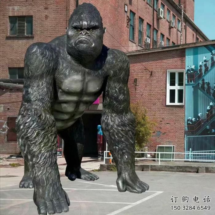 仿古大猩猩雕塑廠家 公園抽象小品 大型戶(hù)外大猩猩雕塑