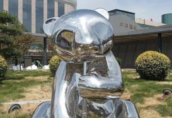 抽象大熊貓雕塑廠家 創(chuàng)意村口擺件 戶外大型大熊貓雕塑