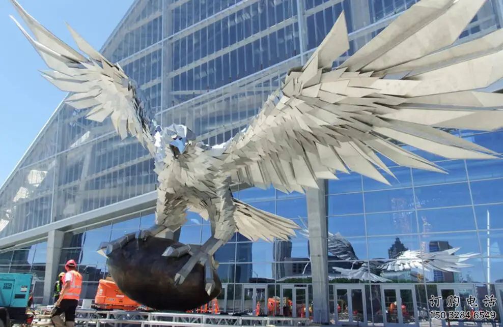 園林獵鷹雕塑廠家 大型抽象擺件 街道仿古獵鷹雕塑
