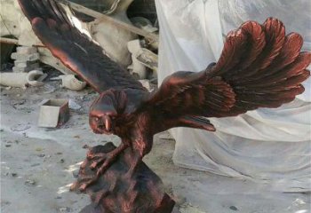 烤漆獵鷹雕塑廠家 戶外現代擺件 大型創意獵鷹雕塑