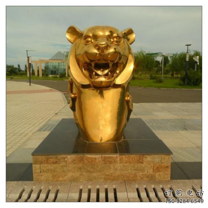 步行街十二生肖雕塑廠家 創意電鍍擺件 戶外仿真十二生肖雕塑