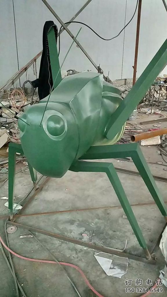 商場蟈蟈雕塑廠家 中式抽象小品 戶外蟈蟈雕塑