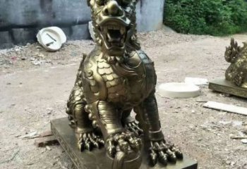 園林麒麟雕塑廠家 大型創意擺件 街道仿古麒麟雕塑