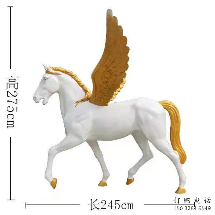 商場飛馬雕塑廠家 中式戶外小品 酒店拉絲飛馬雕塑
