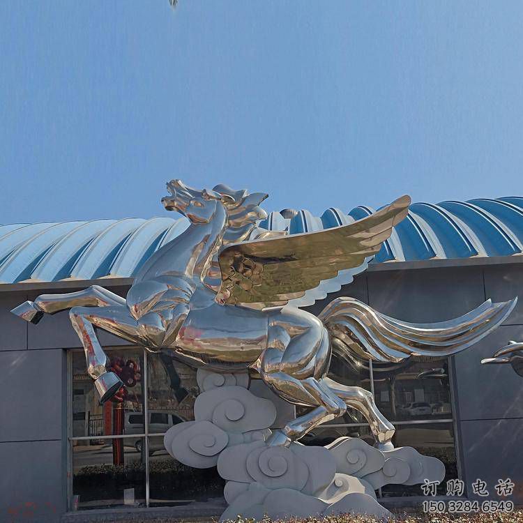 庭院飛馬雕塑廠家 歐式仿真擺件 戶外現(xiàn)代飛馬雕塑