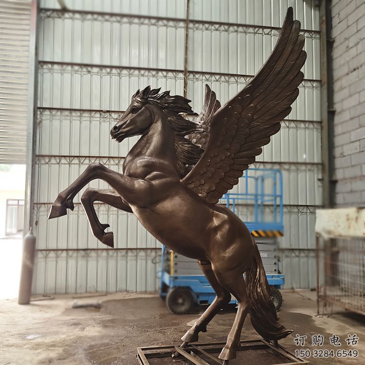 街道飛馬雕塑廠家 創(chuàng)意小品 酒店拉絲飛馬雕塑