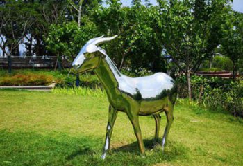 鍛造綿羊雕塑廠家 鏡面現代擺件 廣場鏡面綿羊雕塑