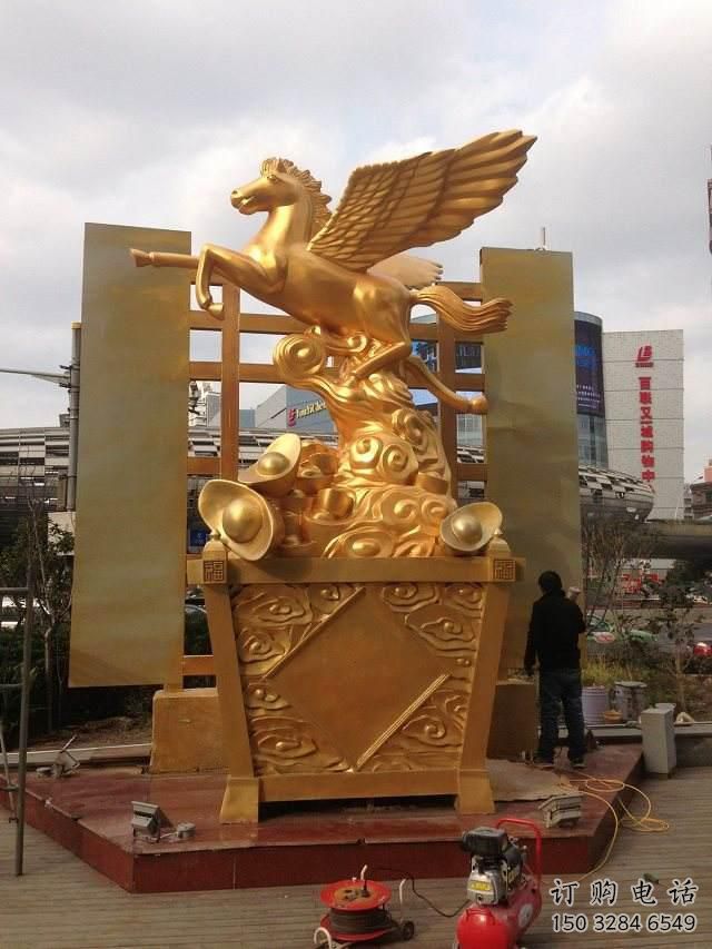 步行街金馬雕塑廠家 創(chuàng)意擺件 大型廣場金馬雕塑
