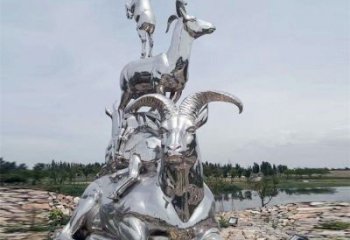 異形羚羊雕塑廠家 鏡面公園擺件 酒店拉絲羚羊雕塑