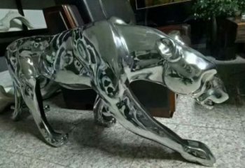 賓館獵豹雕塑廠家 歐式仿真小品 大型創意獵豹雕塑
