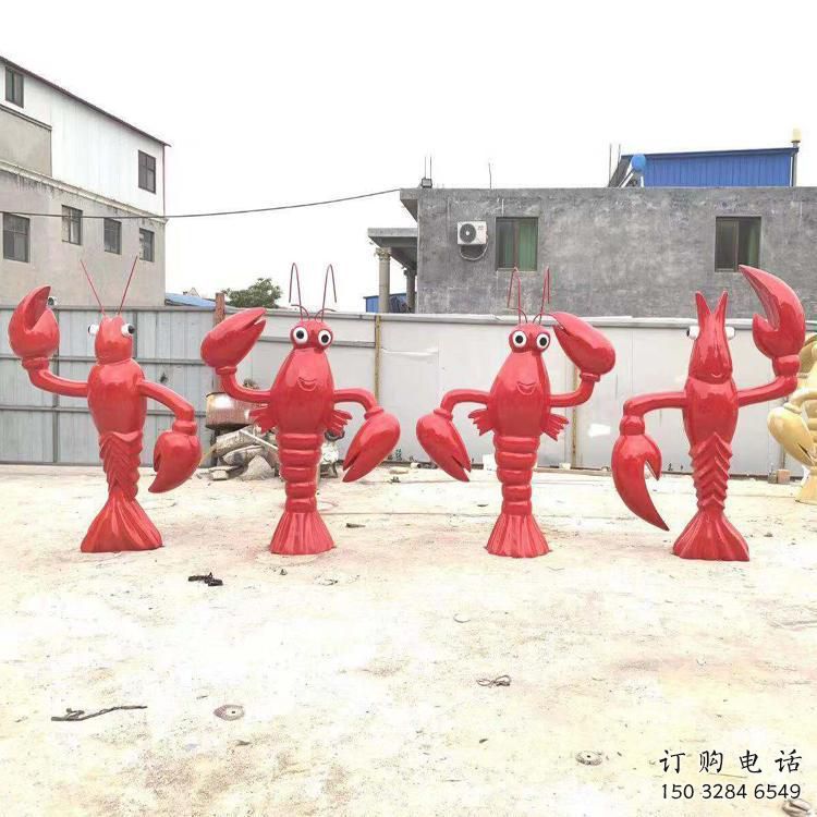 大門口大蝦雕塑廠家 歐式賓館擺件 風景區仿古大蝦雕塑