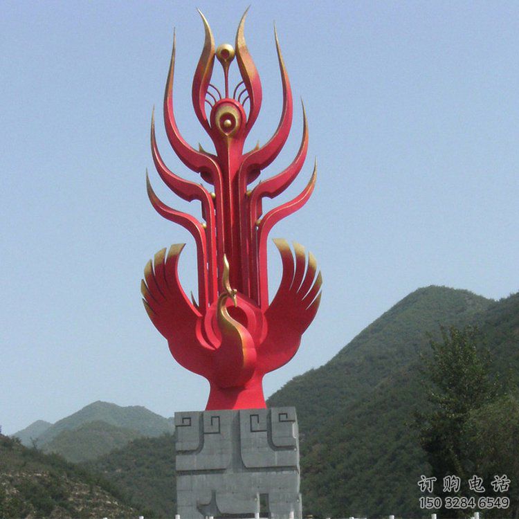 風景區龍鳳呈祥雕塑廠家 中式烤漆擺小品