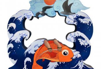 商場魚躍龍門雕塑廠家 中式戶外創(chuàng)意小品 