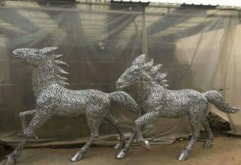 抽象花片馬雕塑廠(chǎng)家 公園創(chuàng)意擺件 戶(hù)外彩繪花片馬雕塑