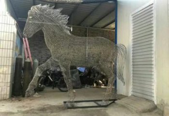 商業(yè)街花片馬雕塑廠(chǎng)家 大型戶(hù)外擺件 步行街異形花片馬雕塑