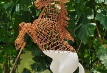 風(fēng)景區(qū)花片馬雕塑廠(chǎng)家 中式創(chuàng)意擺件 現(xiàn)代仿古花片馬雕塑