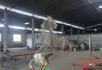 幼兒園花片馬雕塑廠(chǎng)家 卡通噴漆小品 大型異形花片馬雕塑
