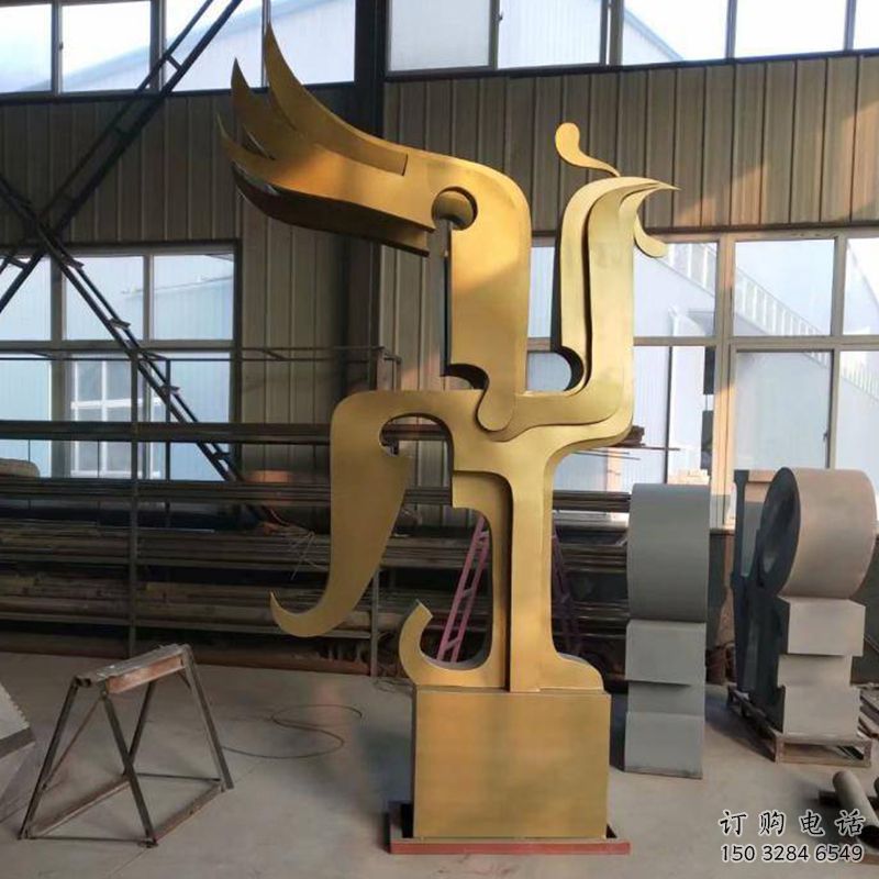 仿古鳳凰雕塑廠家 抽象創(chuàng)意小品 戶外彩繪鳳凰雕塑