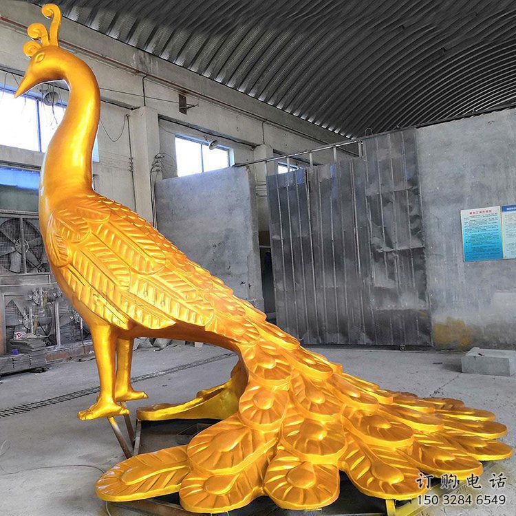 商場鳳凰雕塑廠家 中式創(chuàng)意小品 現(xiàn)代拉絲鳳凰雕塑