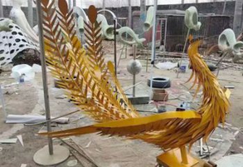 烤漆鳳凰雕塑廠家 現代擺件 戶外創意鳳凰雕塑