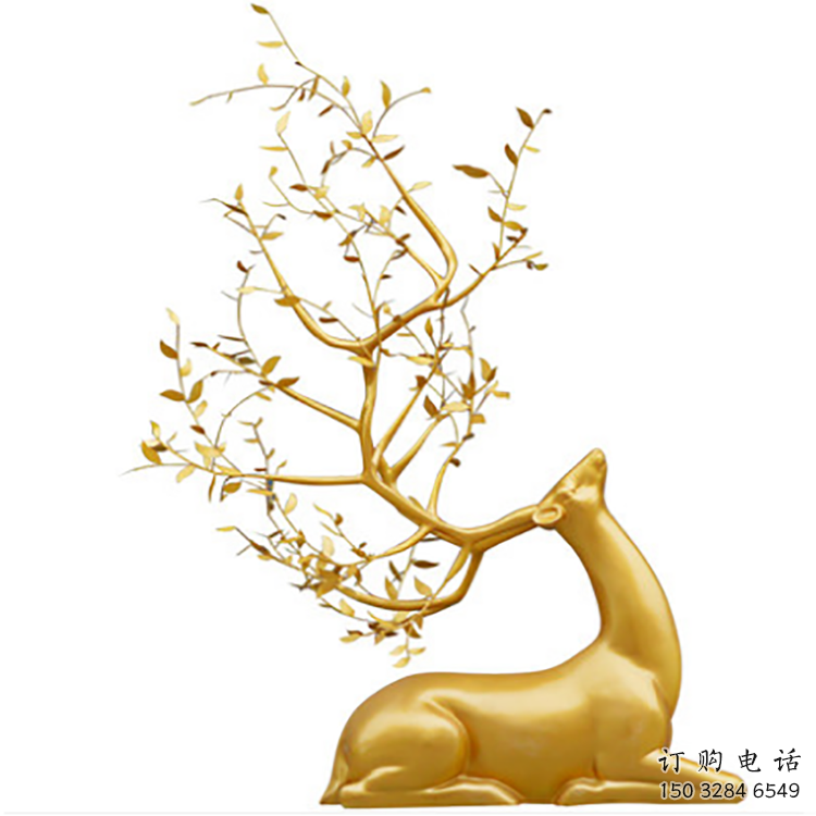 抽象小鹿雕塑廠家 創(chuàng)意村口擺件 現(xiàn)代彩繪小鹿雕塑