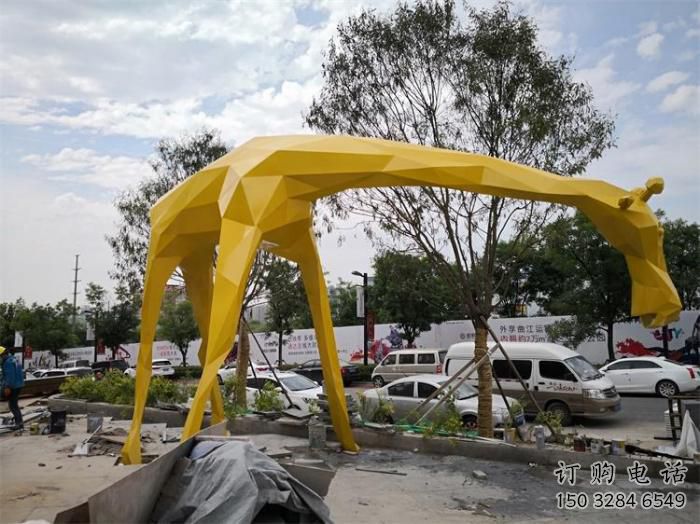 公園小鹿雕塑廠家 中式切面小品 風景區仿古小鹿雕塑