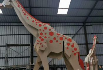 戶外長頸鹿雕塑廠家 現(xiàn)代創(chuàng)意小品 酒店拉絲長頸鹿雕塑