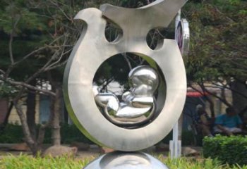 抽象鴿子雕塑廠家 創意擺件 醫院大型鴿子雕塑