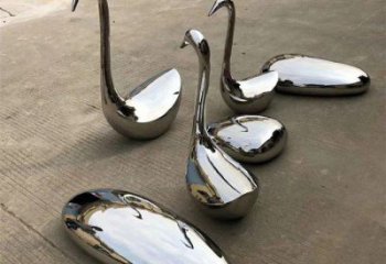 鍛造天鵝雕塑廠家 公園鏡面擺件 廣場啞光天鵝雕塑