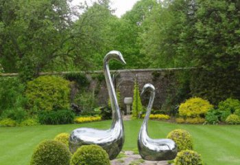 商業街天鵝雕塑廠家 大型現代擺件 步行街異形天鵝雕塑