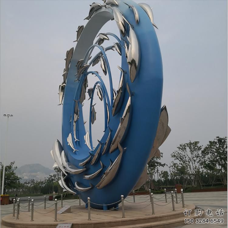 風(fēng)景區(qū)魚(yú)群雕塑廠(chǎng)家 中式抽象擺件 現(xiàn)代創(chuàng)意魚(yú)群雕塑