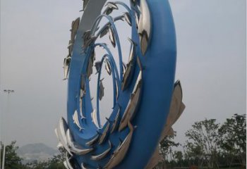 風(fēng)景區(qū)魚群雕塑廠家 中式抽象擺件 現(xiàn)代創(chuàng)意魚群雕塑