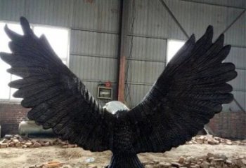 步行街鷹雕塑廠家 創(chuàng)意抽象擺件 草地仿真鷹雕塑