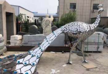 鏡面孔雀雕塑廠家 現(xiàn)代廣場(chǎng)擺件 戶(hù)外異形孔雀雕塑