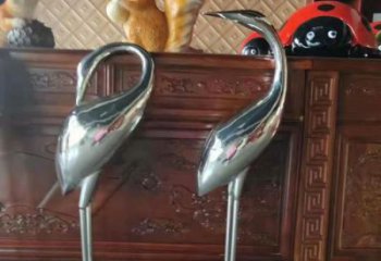 拉絲火烈鳥雕塑廠家 大型剪影擺件 游樂場異形火烈鳥雕塑