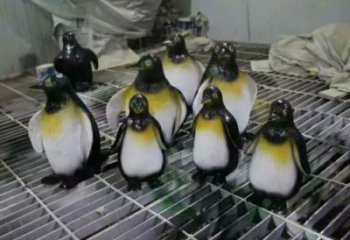 風(fēng)景區(qū)企鵝雕塑廠家 中式室內(nèi)擺件 抽象仿古企鵝雕塑