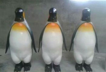 大門口企鵝雕塑廠家 歐式賓館擺件 戶外仿真企鵝雕塑