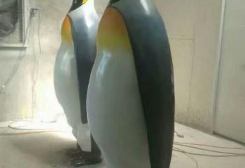 園林企鵝雕塑廠家 大型公園擺件 街道仿真企鵝雕塑