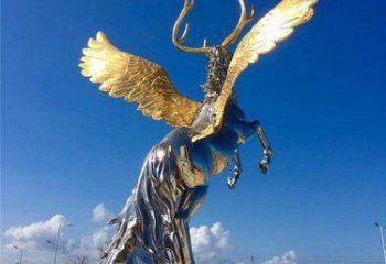 戶外馬鹿雕塑廠家 中式室內小品 大型鏡面馬鹿雕塑